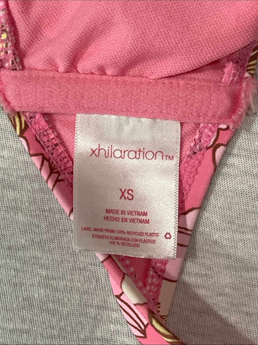 Xhilaration Floral triangle Bikini top sz XS - Picture 3 of 5